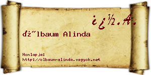 Ölbaum Alinda névjegykártya